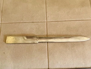 Vintage 9" Plain Metal Letter Opener Made in Italy - Picture 1 of 2