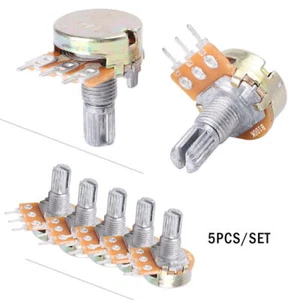 Terminal Linear Taper Rotary Audio B Type Potentiometer 5pcs 100K OHM 3 - Picture 1 of 10