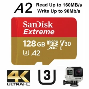 SanDisk 128GB Extreme Micro SD SDXC Memory Card GoPro Dji Drone Action Camera - Picture 1 of 2