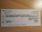 Rarität: Scheck der Walt Disney Company vom 24.07.1998 über 0,54 USD 