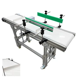 Electric Double Fence PVC Belt Conveyor Industry Transport 110V 120W 59"L*11.8"W - Picture 1 of 24