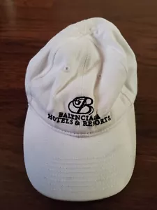 Balenciaga Hotel & Resorts Cap Dad Hat White Adjustable Rare 821 - Picture 1 of 2