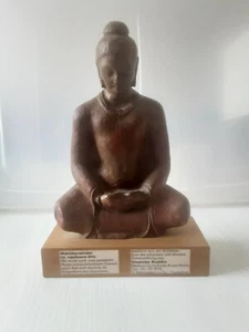 Buddha aus Holz/ Vintage/Gebraucht/18,5×12,5×6cm - Bild 1 von 7