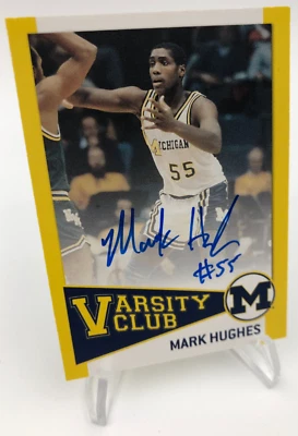 TK Legacy MARK HUGHES AUTO Basketball VARSITY CLUB VC12 Signed Card MICHIGAN - Image 1 of 4