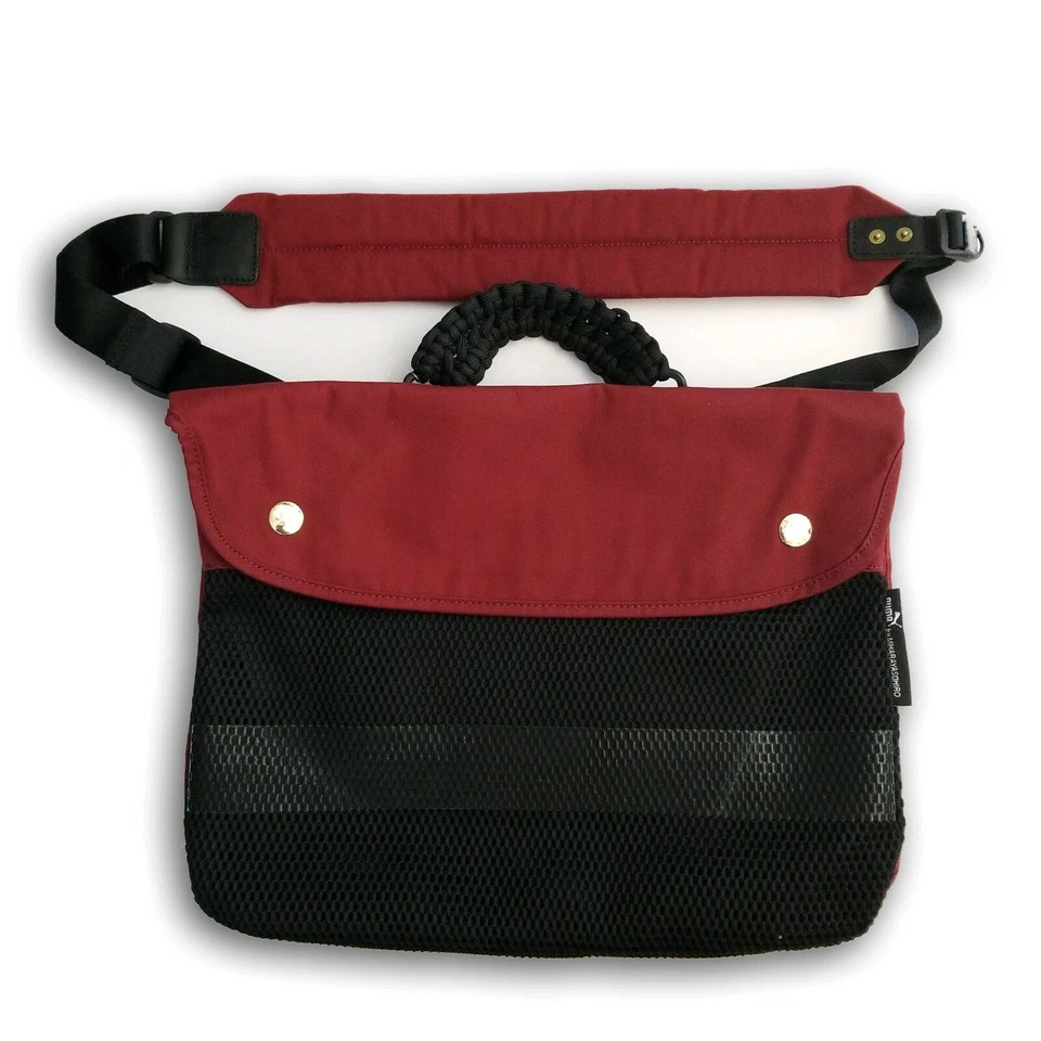 Bolso de Hombro Mensajero Puma Mihara Yasuhiro Doble Cartera Rojo Borgoña Cabernet Foto 1 de 4