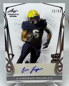 2023 LEAF TRINITY FOOTBALL CAMERUN PEOPLES XRC AUTO AUTOGRAPH SILVER SP#/99 - Picture 1 of 4