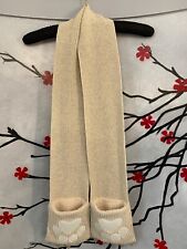 Hanna Andersson. Kids Scarf. BEIGE. Scarf with Bear Paw Glove Pockets. NWOT.