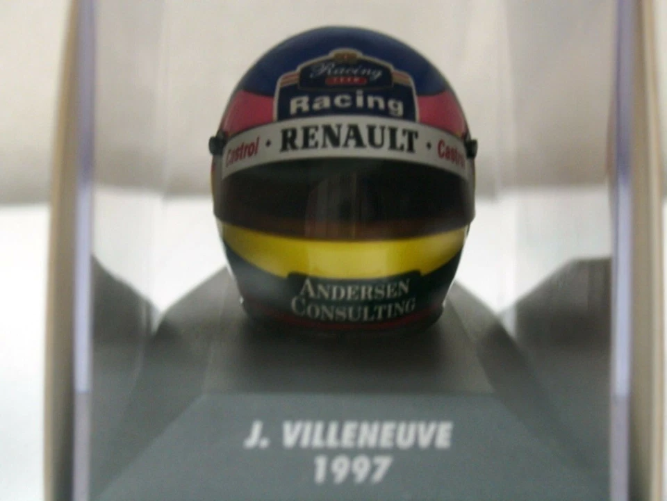 WOW EXTREMELY RARE Helmet Villeneuve Bell Winner Silverstone 1997 1:8 Minichamps - Image 1 of 3