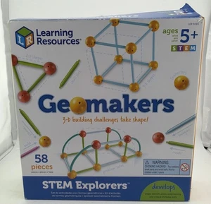 Risorse di apprendimento Stem Explorers Geomakers 58 pezzi bambini 5+ giocattolo costruzione 3D 9293 - Foto 1 di 6