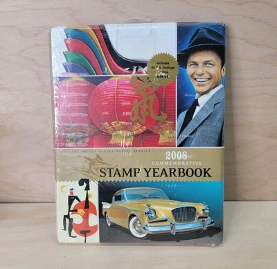 2008 USPS Hardcover Yearbook with Complete SEALED  MNH Stamps and Dust Cover  - Image 1 of 4