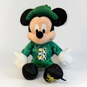 Disney Store Dublin IRISH MICKEY MOUSE Green Tuxedo Shamrock Ireland Plush 15” - Picture 1 of 12