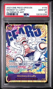 2023 ONE PIECE OP05 119 MONKEY D LUFFY GEAR 5 NIKA SEC ALT ART ENGLISH PSA 10 - Bild 1 von 2