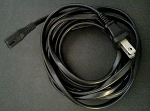 UNIELEC UC-207 (6 feet) Black - 125V-7A, 2-Prong, AC Power Cord - Picture 1 of 3