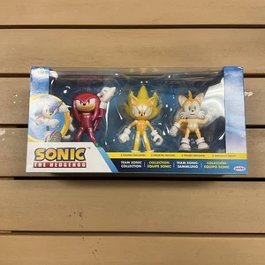 Team Sonic Collection 3-figure Knuckles Tails Super Sonic Box Set - Picture 1 of 5