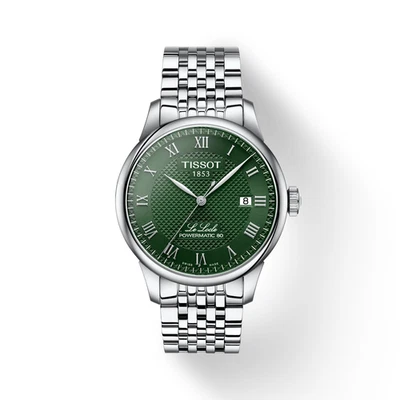 Reloj Tissot Le Locle Powermatic 80 SS 39,3 MM esfera verde T006.407.11.093.00 Foto 1 de 4