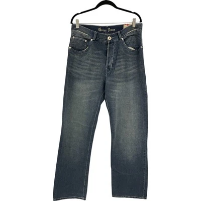 Guess Jeans Men 33 Blue Denim Straight Regular Fit Cloud Dark Wash Navy Blue NWT - Image 1 of 4