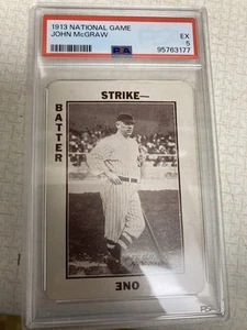 1913 NATIONAL GAME JOHN MCGRAW PSA 5 - Picture 1 of 2