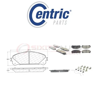 Centric Ceramic Disc Brake Pads w Shims for 2010-2017 Lexus RX350 3.5L V6 - ym Foto 1 de 4