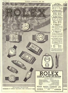 Original 1933 Advert for the ROLEX Range of Wrist Watches Art Deco Era Print Ad - Foto 1 di 1