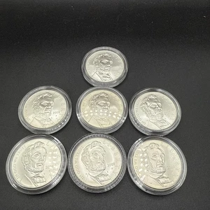 2009 P Abraham Lincoln UNC Commemorative Silver Dollar  X7 - Picture 1 of 16