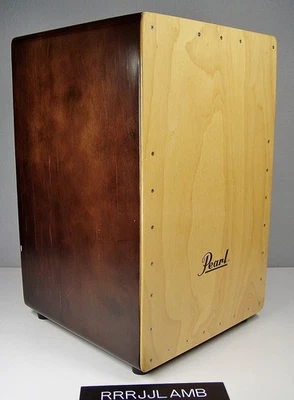 Tambor Pearl Primero CAJON caixa marrom cigano escuro com rosto de pinho asiático - Imagem 1 de 4