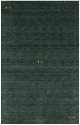 Alfombra moderna Gabbeh verde oscuro hecha a mano estilo tribal alfombra de piso para habitación de niños 6X9 pies Foto 1 de 4