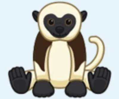 Webkinz Sifaka Lemur HM638 2014 monkey zaboomafoo primate Virtual code msgd - Image 1 of 2