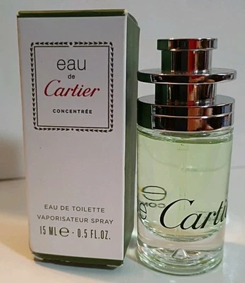 Eau de Cartier Concentree EDT 15 ml/0,5 fl. oz Hecho en Francia Foto 1 de 3