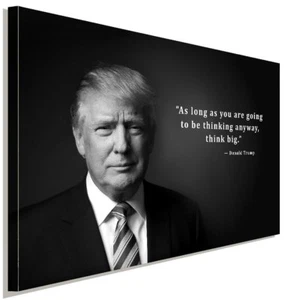 Donald Trump Zitat Schwarz Weiß Leinwandbild LaraArt Studio Wanddeko Wandbild - Bild 1 von 5