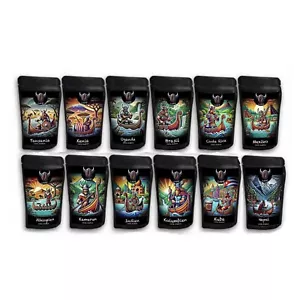 Frisch geröstete Kaffeebohnen aus Der Welt 100% ARABICA Musterset 12x50g - Bild 1 von 2