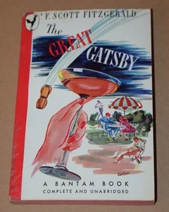 The Great Gatsby by F. Scott Fitzgerald 1945 Bantam 1st printing Paperback - Foto 1 di 8