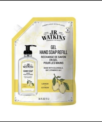 Refil de sabonete em gel à base de plantas JR Watkins calêndula limão 34 fl oz - Imagem 1 de 2