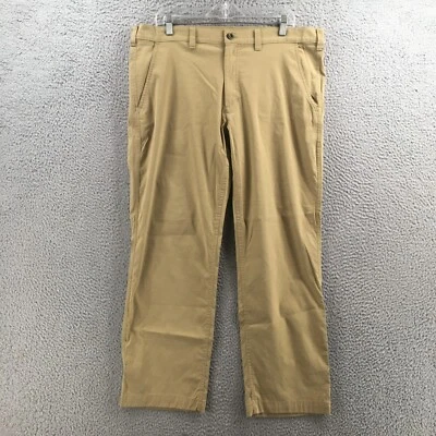 Pantalones chinos Eddie Bauer para hombre 38x30 (39x29 real) beige tiro medio cremallera botón mosca Foto 1 de 4