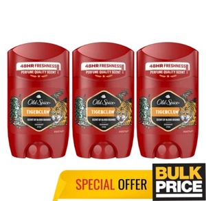 Old Spice Tigerclaw Stick Deodorant Alu-Free Long-Lasting Freshness 50ml 3-Pack - Picture 1 of 6