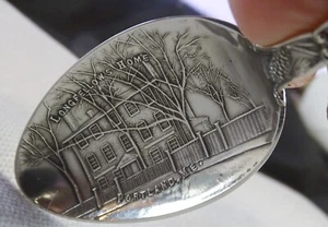 Longfellow's Home Portland Maine Sterling 6"Sterling Souvenir spoon .86oz 25gr - Picture 1 of 8