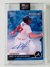 2020 TOPPS NOW POSTSEASON CHRISTIAN PACHE AUTO /49 BLUE ATALANTA BRAVES OAKLAND