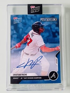 2020 TOPPS NOW POSTSEASON CHRISTIAN PACHE AUTO /49 BLUE ATALANTA BRAVES OAKLAND