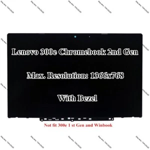 11.6" Lenovo 300e Chromebook 2nd Gen 81QC LCD Display Touch Screen Assembly - Picture 1 of 8
