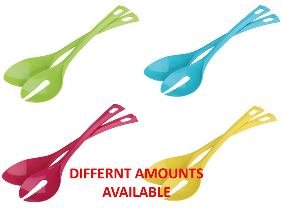 Quest Cuisine Viva Farbig BPA Frei Premium Kunststoff Salatbesteck SETS 2,3 oder 4