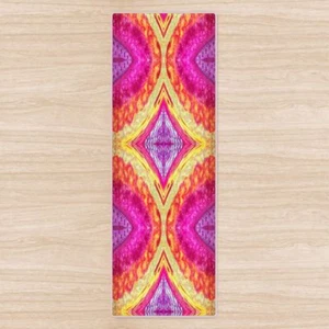 Neon Tara Om Yoga Mat High Quality UK Design Padded, Non-Slip, Strap Rubber base - Picture 1 of 5