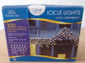 Luz de hielo de alambre blanco transparente Holiday Time 300 quilates 18 pies - Imagen 1 de 12