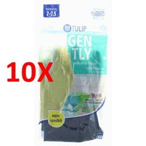 10 X Tulip Gently Satin Latex Handschuhe Ohne Vlies Und Hygienisch 1 Paar GrÖs - Bild 1 von 1