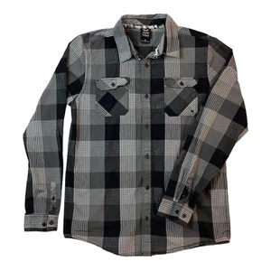 Shaun White Boys Gray Plaid Long Sleeve Button Up Shirt Size XL - Picture 1 of 8