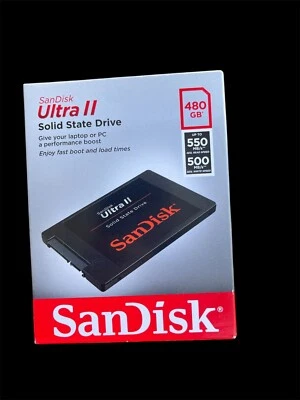 NEW SanDisk Ultra II 480GB 2.5" SATA III Solid State SSD - Image 1 of 2