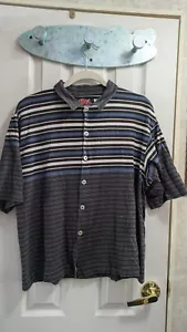 Camicia vintage 26RED con bottoni skater a righe uomo M - Foto 1 di 4
