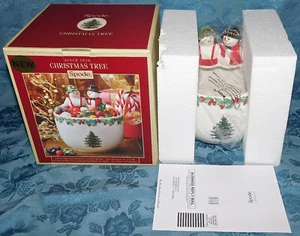 "Spode Árbol de Navidad Caramelo Snack Tuercas Sr. y Señora Nieve Nuevo en Caja Nuevo en Caja 9" - Imagen 1 de 6