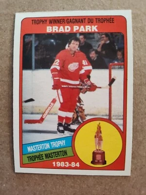 BRAD PARK Detroit RED WINGS 1984-85 O-PEE-CHEE Trophy Winner Hockey Card #378 - Image 1 of 2