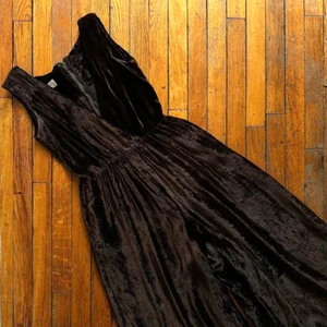 Vintage 70s Raymodes N.Y. Jumpsuit Women Medium Brown Velvet Velour Flare Wide - Picture 1 of 7