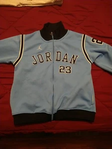 Nike Air Jordan Long Sleeve Zip Up Jacket Youth Boys Size 6 Blue - Picture 1 of 10