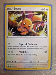 2021 POKEMON TCG EEVEE SWSH118 SWORD & SHIELD BLACK STAR PROMO CARD HOLO - Picture 1 of 1